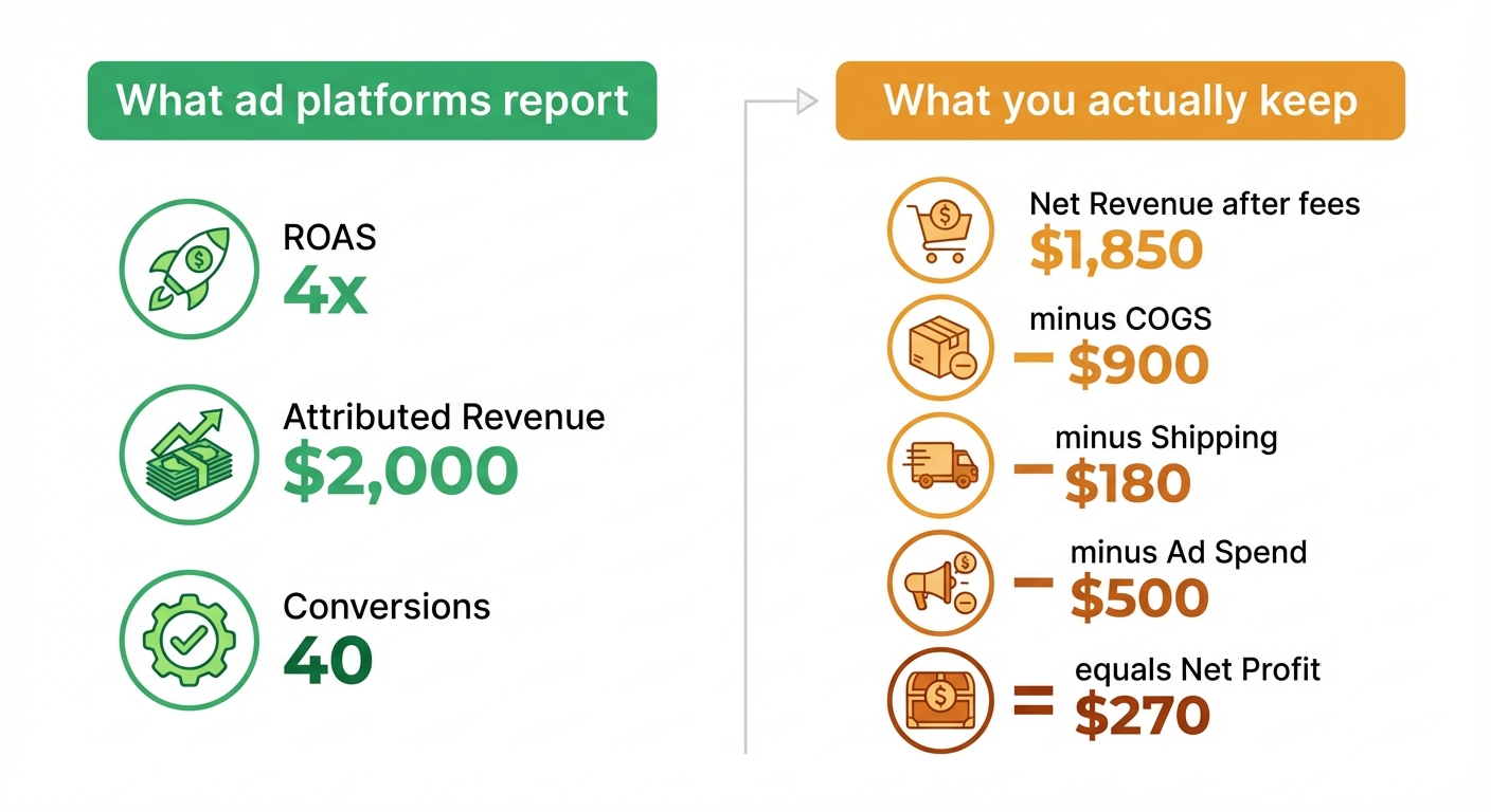 Clean infographic on a white background with two columns side by side. Left column labeled