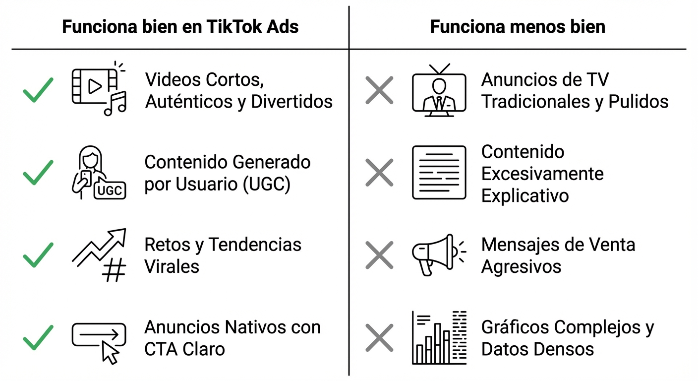 Tabla visual con fondo blanco, estilo infografía editorial. Dos columnas: